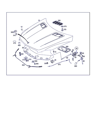 Правая петля капота  A1668800028 MERCEDES