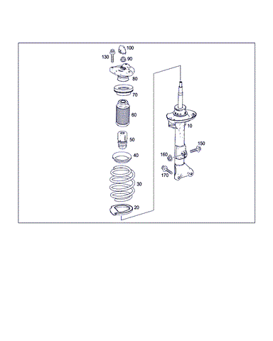Опора передней стойки A2043201273 MERCEDES