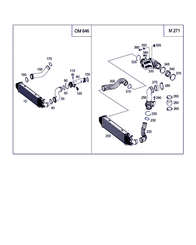 Патрубок интеркуллера A2045281882 MERCEDES