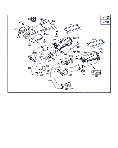 Воздухозаборник воздушного фильтра A2780904982 MERCEDES
