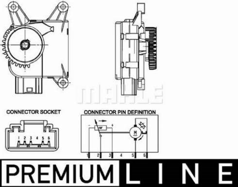 Мотор заслонки печки AA16000P MAHLE