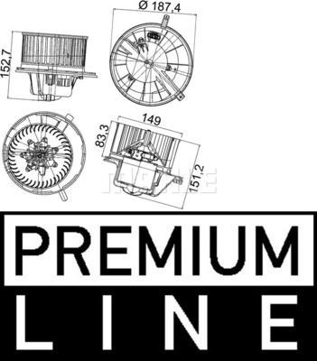 Вентилятор печки AB148000P MAHLE