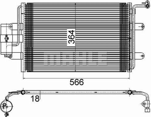 Конденсер AC180000S MAHLE