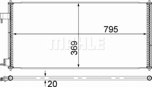 Конденсатор кондиционера AC689000S MAHLE