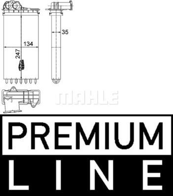 Радіатор пічки 206 98- 1.1-2.0 (premium line! oe) AH 194 000P