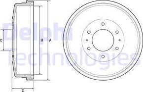 Тормозной барабан BF559 DELPHI