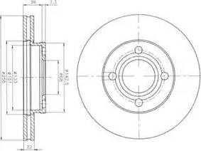 Диск тормозной передний BG2272 DELPHI