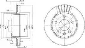 Диск тормозной передний BG2384 DELPHI