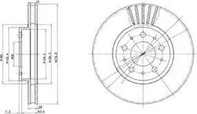 Delphi volvo диск гальмів.передн.850-940,s70,v70,xc70 BG2841