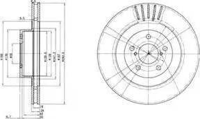 Delphi subaru гальмівний диск передн.forester 02 - BG3413