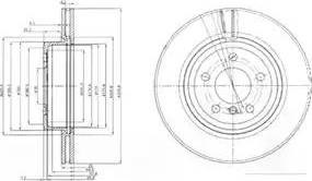 Тормоз дисковый передний BG3938 DELPHI