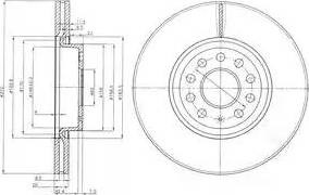 Передний тормозной диск BG3953C DELPHI