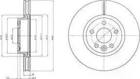 Тормоз дисковый передний BG4094C DELPHI