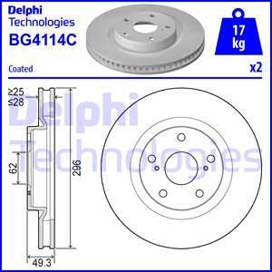 Тормоз дисковый передний BG4114C DELPHI