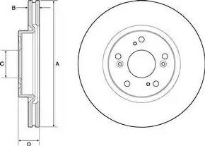 Delphi honda диск гальмівний передн. civic 12- BG4698C