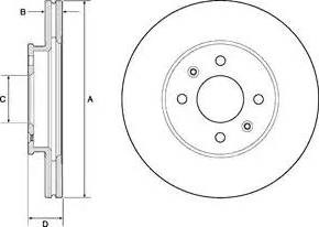 DELPHI BG4744C Диск тормозной передний в наличии Винница