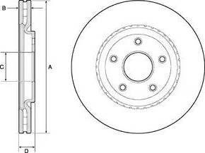 Передний тормозной диск BG4759C DELPHI