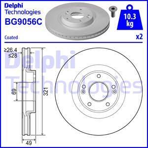 Диск тормозной передний BG9056C DELPHI