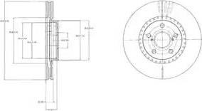 Тормоз дисковый передний BG9074 DELPHI