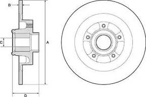 Delphi renault диск гальмівний з підшипн. з вбудований.магніт.кільцем задній grand scenic iii 09- BG9134RS
