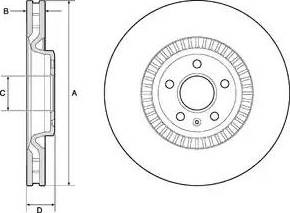 Диск тормозной передний BG9171C DELPHI