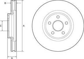 Тормоз дисковый передний BG9203C DELPHI