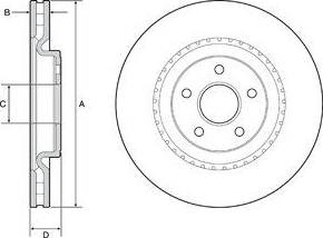 Диск тормозной передний BG9213C DELPHI