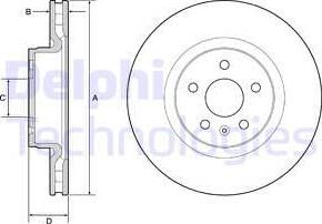 Передний тормозной диск BG9220C DELPHI