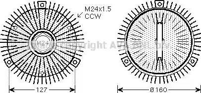 Муфта вязкостная системы охлаждения BWC323 AVA