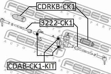 Сайлентблок крепления рулевой рейки CDABCK1KIT FEBEST
