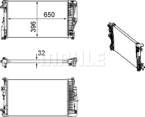 Радиатор основной CR1173000S MAHLE