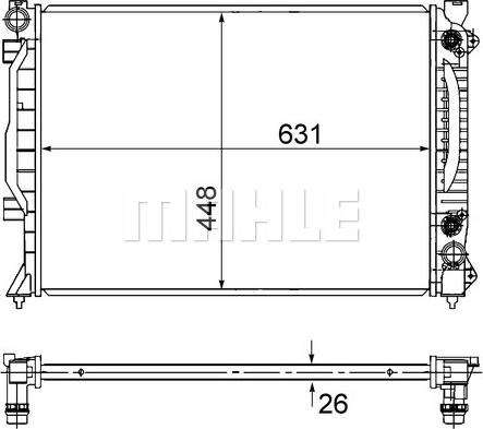 Радиатор охлаждения CR1686000S MAHLE