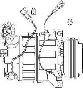 Компрессор системы кондиционирования CS20482 DELPHI