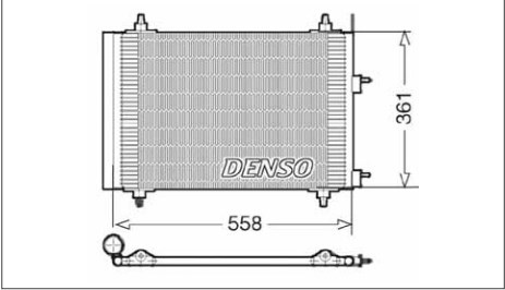Радіатор кондиціонера peugeot 307 01-11 DCN21015