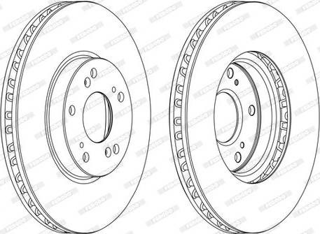 Передний тормозной диск DDF1775C FERODO