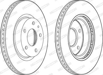 Диск тормозной передний DDF2465C FERODO