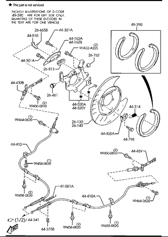 EG2144420F MAZDA Трос ручника купить в Чернигов