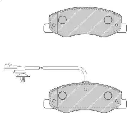 Колодки тормозные дисковые комплект FVR4349 FERODO