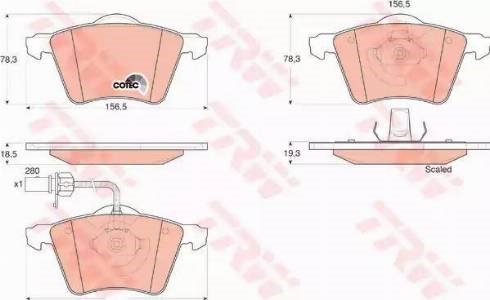 TRW GDB1538 Колодки тормозные передние дисковые в наличии Хмельницкий