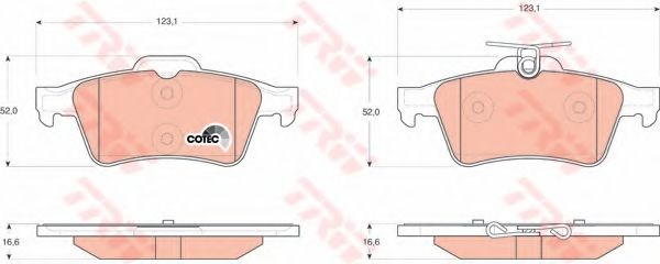 TRW GDB1621 Колодки тормозные задние дисковые в наличии Кривой Рог
