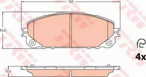 Тормозные колодки GDB2094 TRW