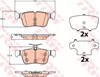 Комплект задних колодок GDB2133 TRW