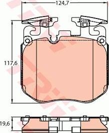 Колодки тормозные дисковые комплект GDB2147 TRW