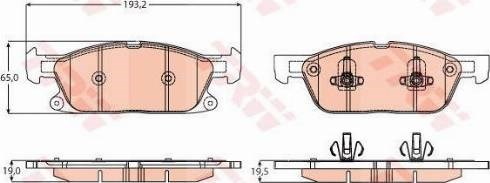 Тормозные колодки GDB2167 TRW