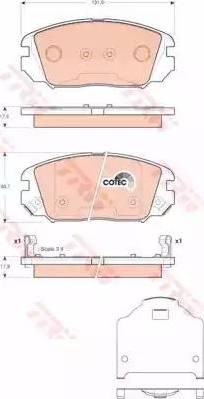 Тормозные колодки GDB3409 TRW