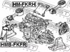 Подушка (опора) двигателя передняя (сайлентблок) HMBFKFR FEBEST
