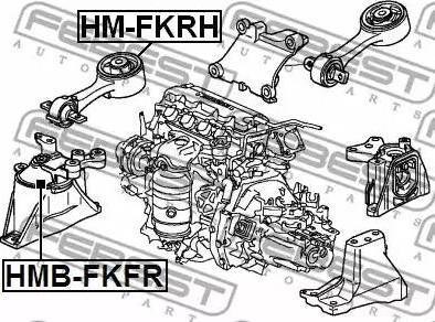 Подушка двигуна передня civic 09-16 HMB-FKFR