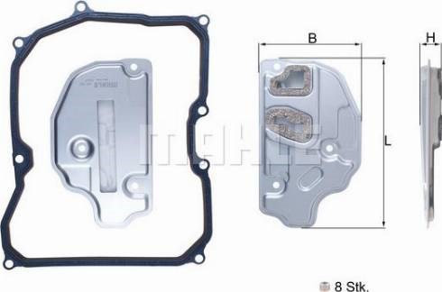 Фильтр автоматической коробки передач HX150KIT MAHLE