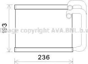 Радиатор печки (отопителя) HY6391 AVA