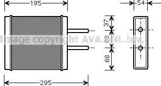 Радиатор отопителя салона KA6047 AVA